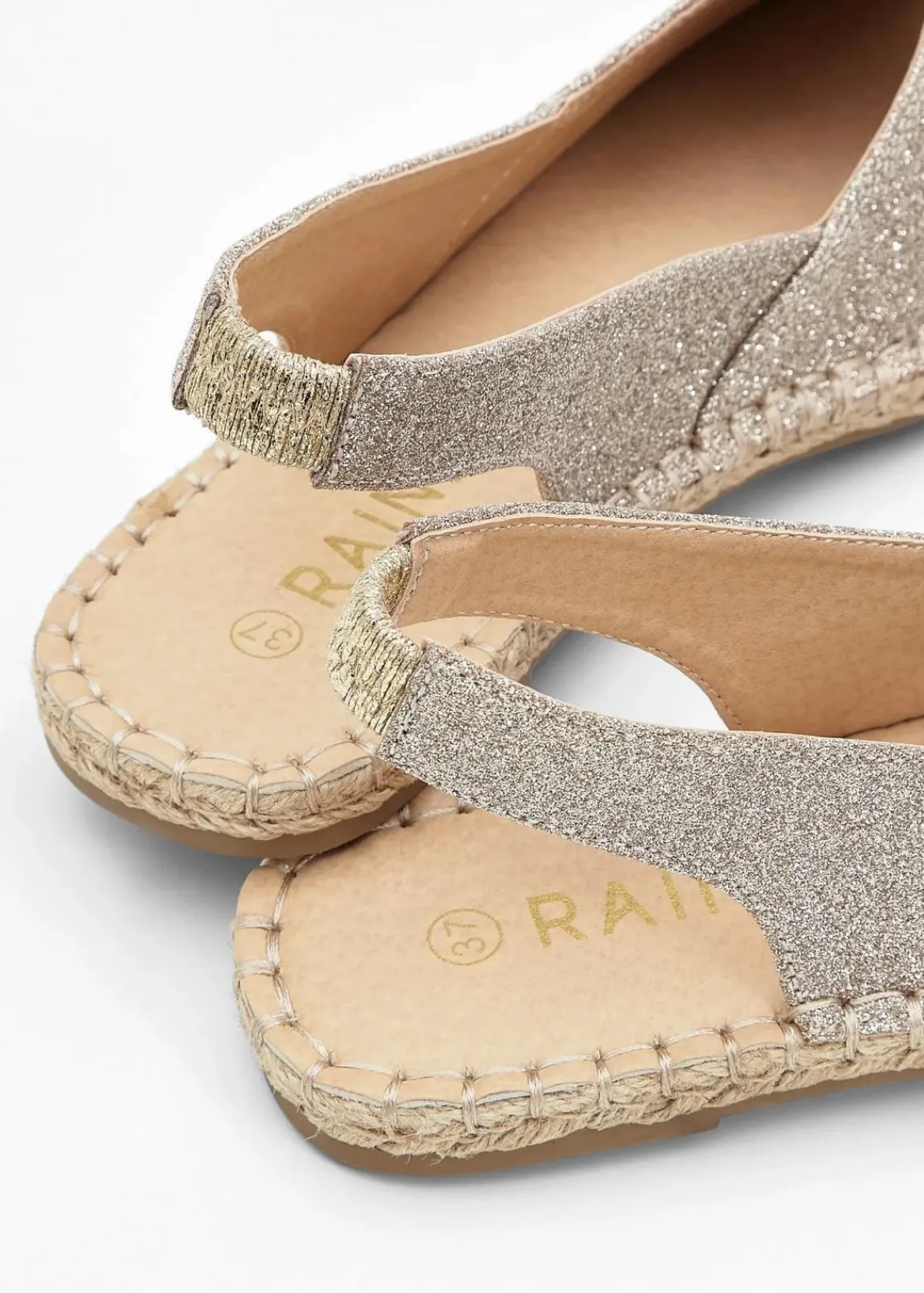 bonprix Slipper & Halbschuhe|Sommerschuhe^Espadrilles champagner glitzer