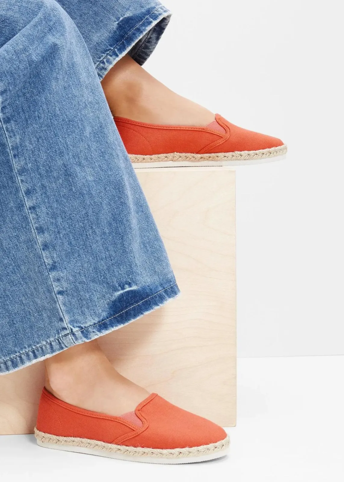 bonprix Schuhe & Accessoires In Spezialgrößen·Schuhe In Übergröße|Schuhe & Accessoires In Spezialgrößen·Elastischer Schaft^Espadrilles in Bast-Optik mango
