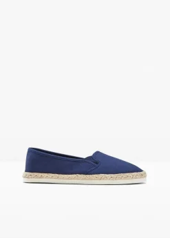 bonprix Schuhe & Accessoires In Spezialgrößen·Schuhe In Übergröße|Schuhe & Accessoires In Spezialgrößen·Elastischer Schaft^Espadrilles in Bast-Optik dunkelblau