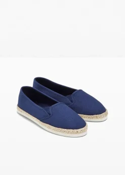 bonprix Schuhe & Accessoires In Spezialgrößen·Schuhe In Übergröße|Schuhe & Accessoires In Spezialgrößen·Elastischer Schaft^Espadrilles in Bast-Optik dunkelblau