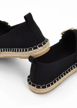 bonprix Strandmode|Slipper & Halbschuhe^Espadrilles mit Schnalle schwarz