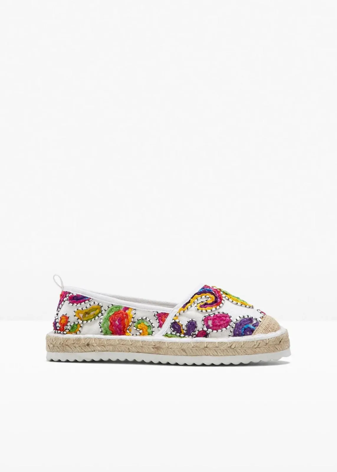 bonprix Slipper & Halbschuhe|Sommerschuhe^Espadrilles mit Stickerei weiß bunt