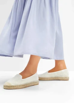 bonprix Slipper & Halbschuhe|Sommerschuhe^Espadrilles mit Stickerei sandbeige geblümt