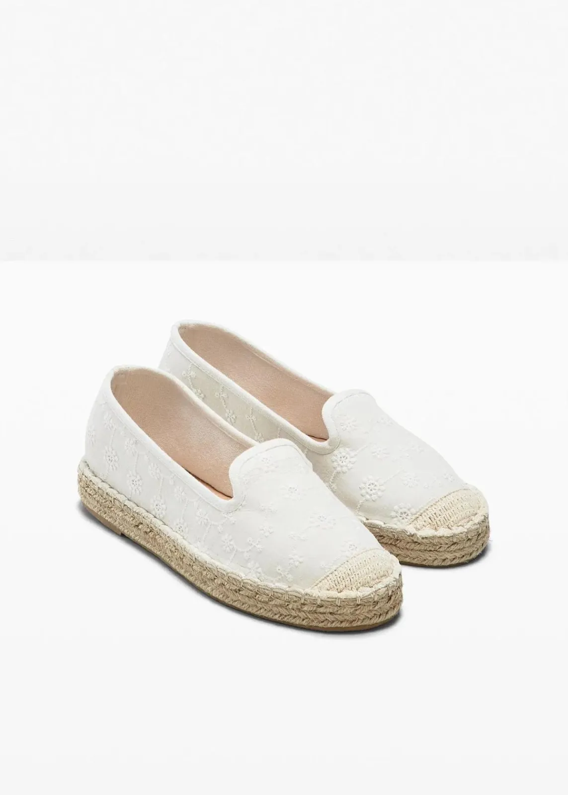 bonprix Slipper & Halbschuhe|Sommerschuhe^Espadrilles mit Stickerei sandbeige geblümt