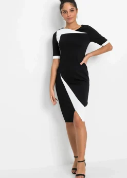 bonprix Bekleidung·Pullover & Strickjacken|Kleider^Etuikleid schwarz/weiss