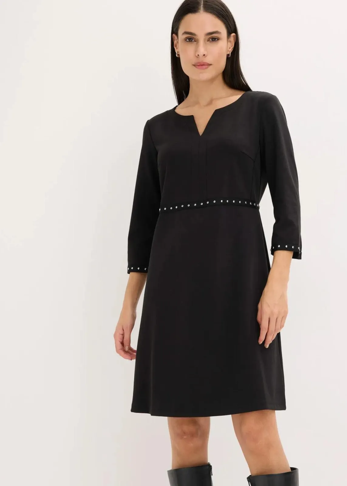 bonprix Kleider|Bekleidung·Pullover & Strickjacken^Etuikleid aus Punto di Roma schwarz