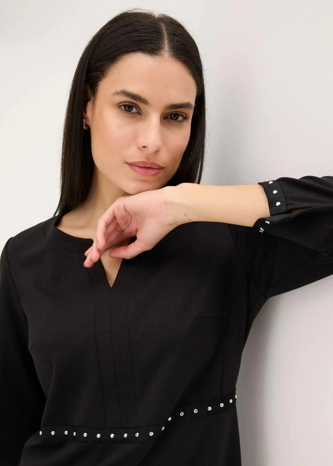 bonprix Kleider|Bekleidung·Pullover & Strickjacken^Etuikleid aus Punto di Roma schwarz