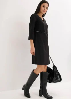 bonprix Kleider|Bekleidung·Pullover & Strickjacken^Etuikleid aus Punto di Roma schwarz