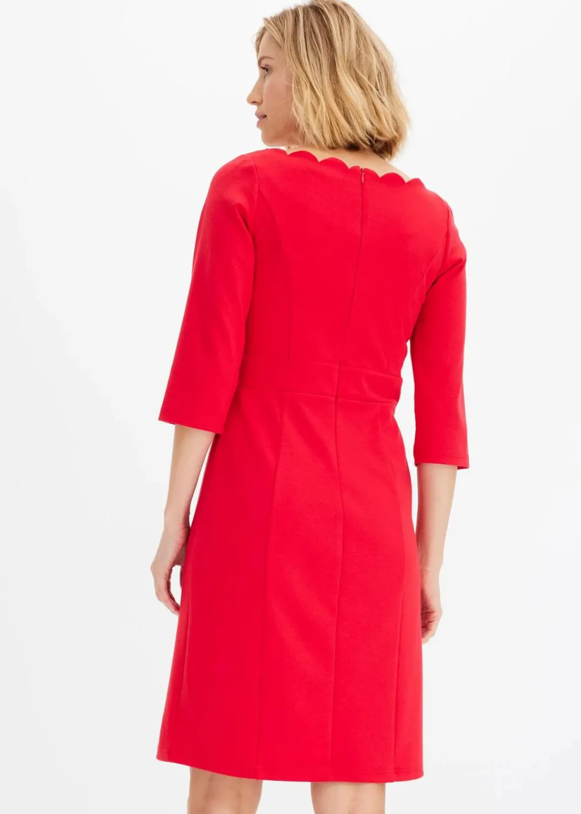 bonprix Kleider|Bekleidung·Pullover & Strickjacken^Etuikleid aus Punto di Roma rot