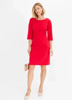 bonprix Kleider|Bekleidung·Pullover & Strickjacken^Etuikleid aus Punto di Roma rot