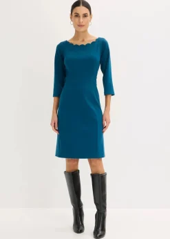 bonprix Bekleidung·Pullover & Strickjacken|Kleider^Etuikleid aus Punto di Roma blaupetrol