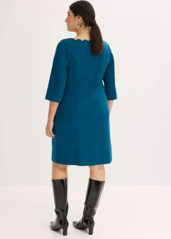 bonprix Bekleidung·Pullover & Strickjacken|Kleider^Etuikleid aus Punto di Roma blaupetrol