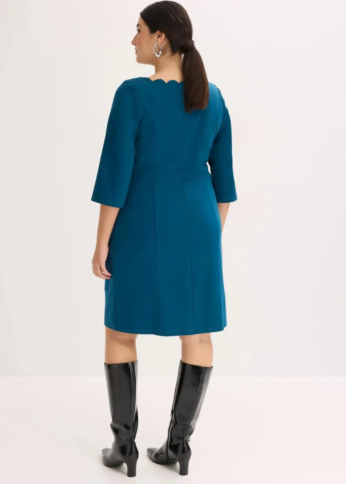 bonprix Bekleidung·Pullover & Strickjacken|Kleider^Etuikleid aus Punto di Roma blaupetrol