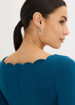 bonprix Bekleidung·Pullover & Strickjacken|Kleider^Etuikleid aus Punto di Roma blaupetrol