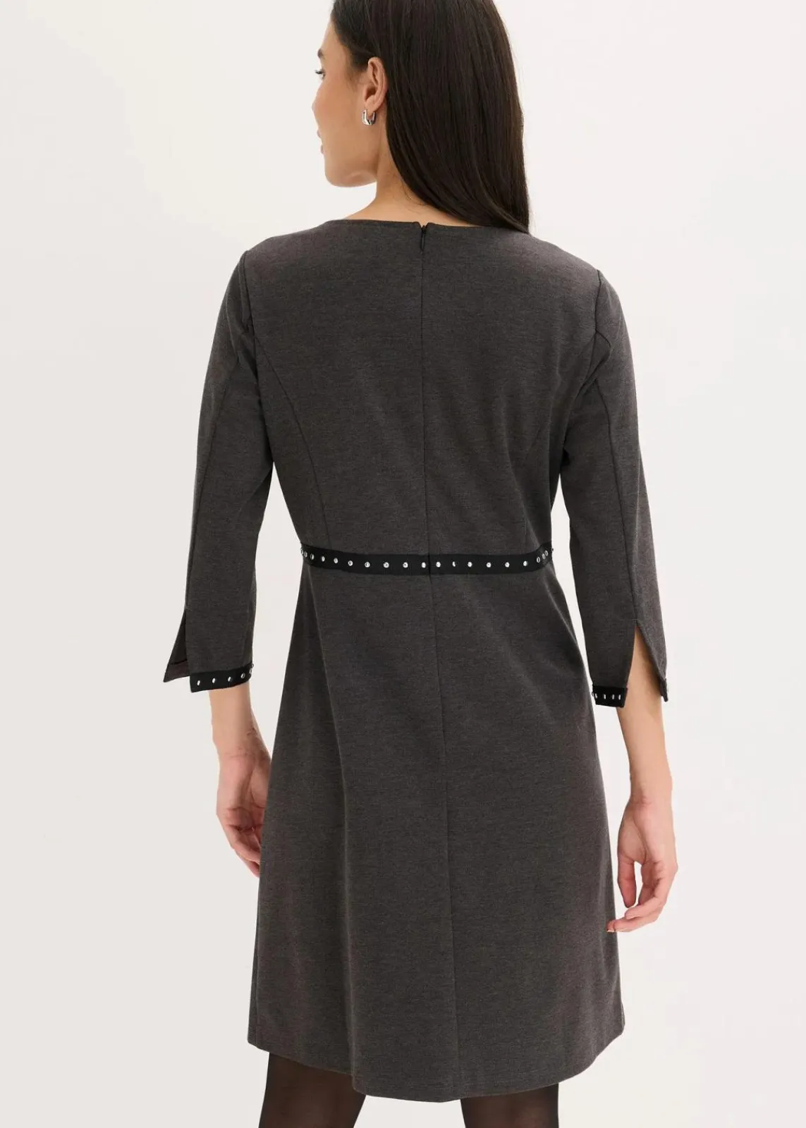 bonprix Bekleidung·Pullover & Strickjacken|Kleider^Etuikleid aus Punto di Roma anthrazit meliert