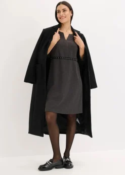 bonprix Bekleidung·Pullover & Strickjacken|Kleider^Etuikleid aus Punto di Roma anthrazit meliert