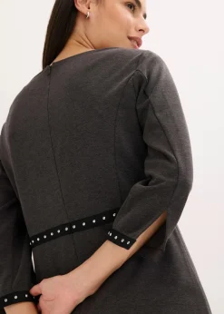 bonprix Bekleidung·Pullover & Strickjacken|Kleider^Etuikleid aus Punto di Roma anthrazit meliert