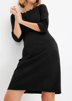 bonprix Kleider|Bekleidung·Pullover & Strickjacken^Etuikleid aus Punto di Roma schwarz