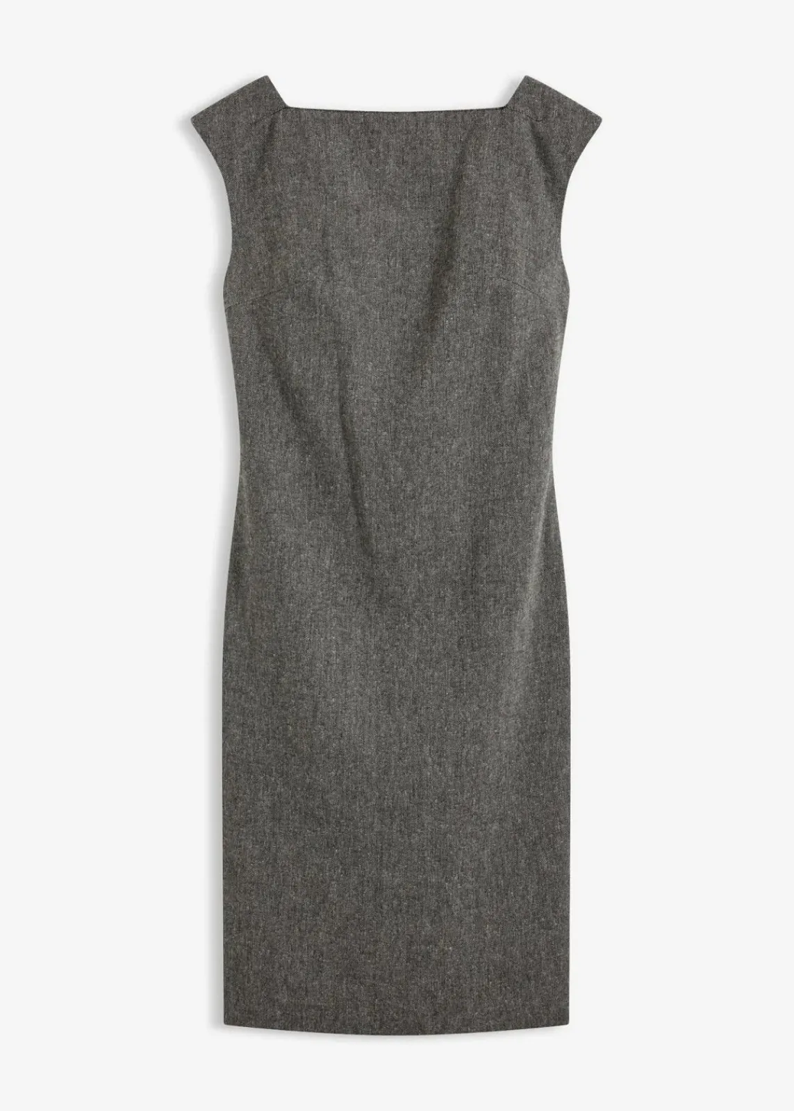 bonprix Bekleidung·Pullover & Strickjacken|Kleider^Etuikleid in Tweedoptik schwarz/wollweiß meliert