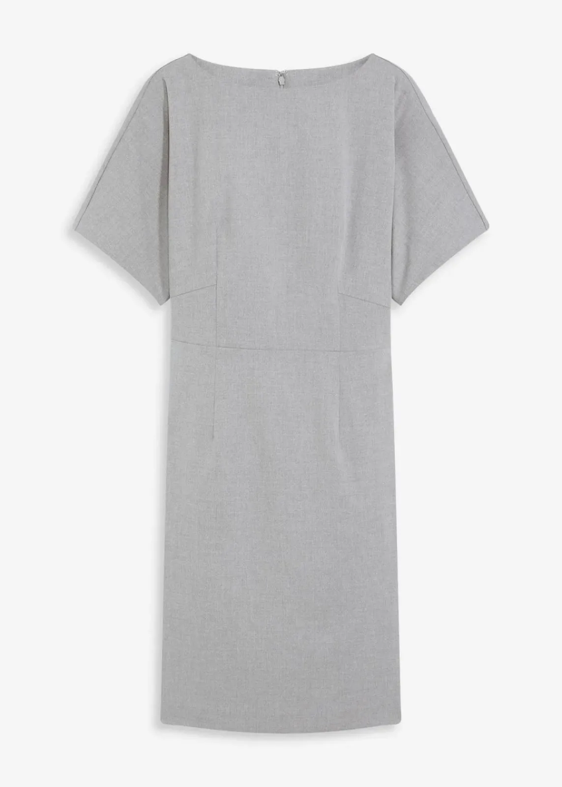 bonprix Kleider|Bekleidung·Pullover & Strickjacken^Etuikleid mit Flügelärmeln grau meliert