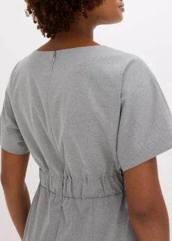 bonprix Kleider|Bekleidung·Pullover & Strickjacken^Etuikleid mit Flügelärmeln grau meliert