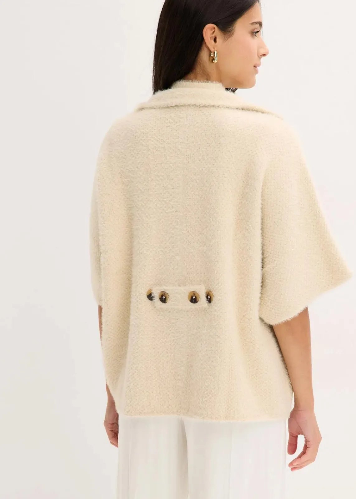 bonprix Bekleidung·Umstandsmode|Strickmode^Federgarn Strickjacke kieselbeige