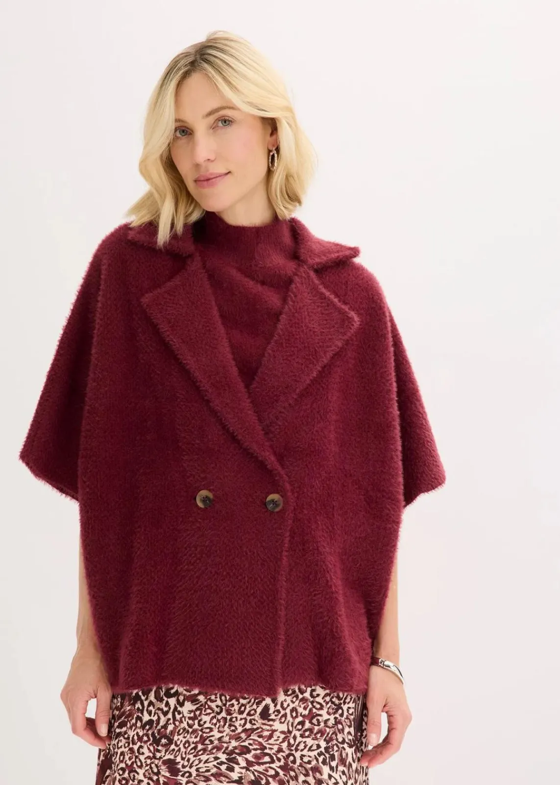 bonprix Bekleidung·Umstandsmode|Strickmode^Federgarn Strickjacke ahornrot