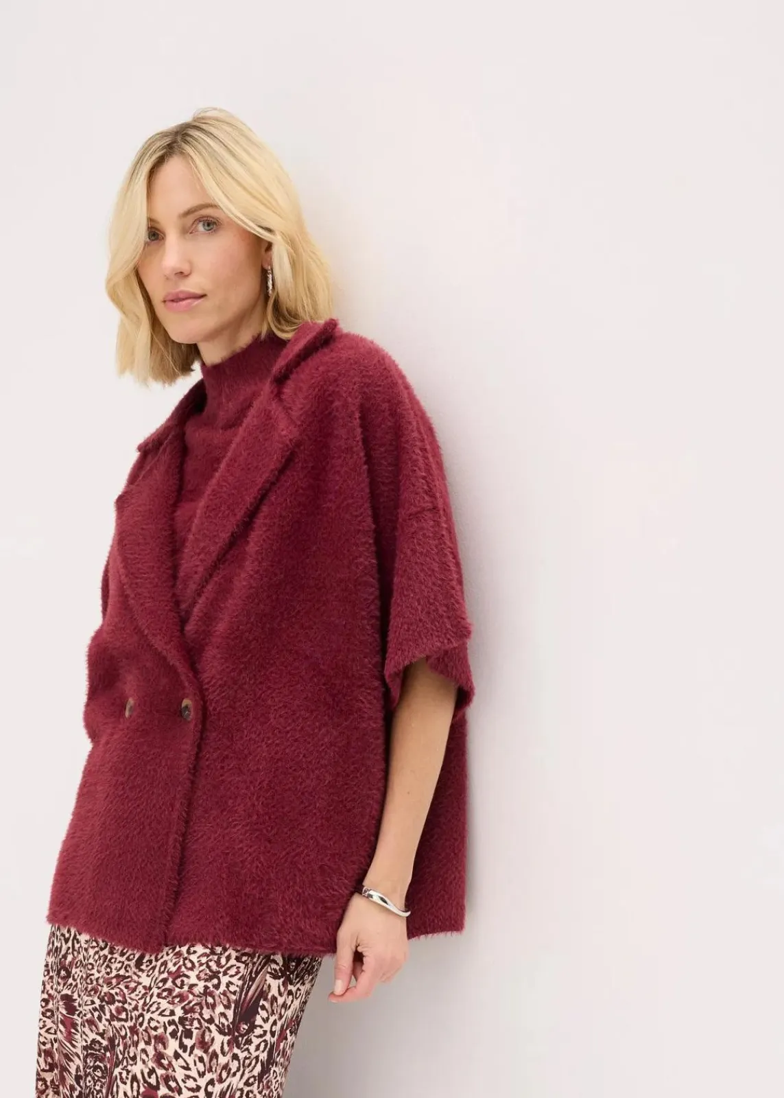 bonprix Bekleidung·Umstandsmode|Strickmode^Federgarn Strickjacke ahornrot