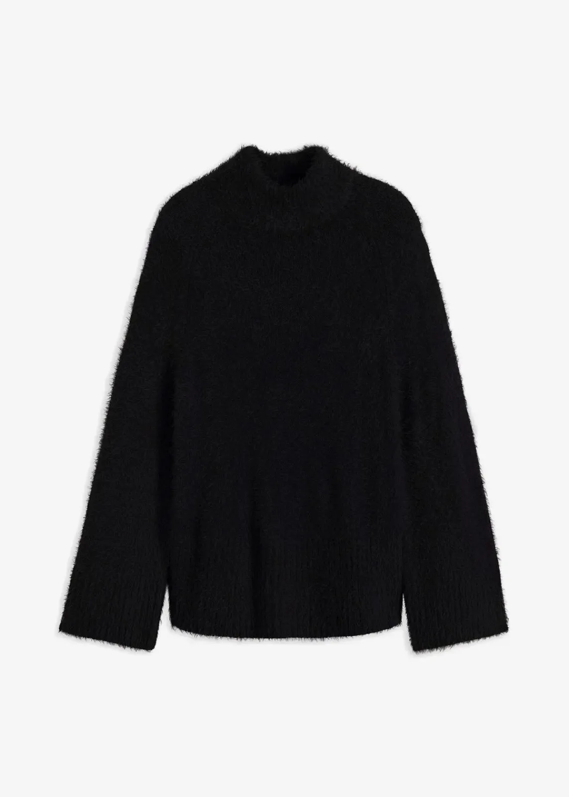bonprix Bekleidung·Umstandsmode|Pullover & Strickjacken^Federgarn-Pullover mit weiten Ärmeln, Boxy-Fit schwarz