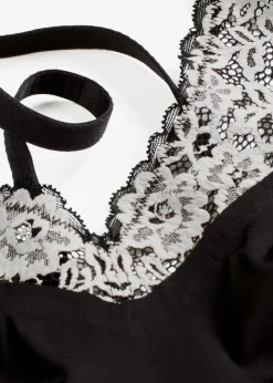 bonprix Seamless|Bhs^Feel Comfort Lasercut Bralette schwarz/wollweiß