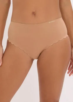 bonprix Wäsche·Höschen|Seamless^Feel Comfort Lasercut Slip (2er Pack) schokosorbet