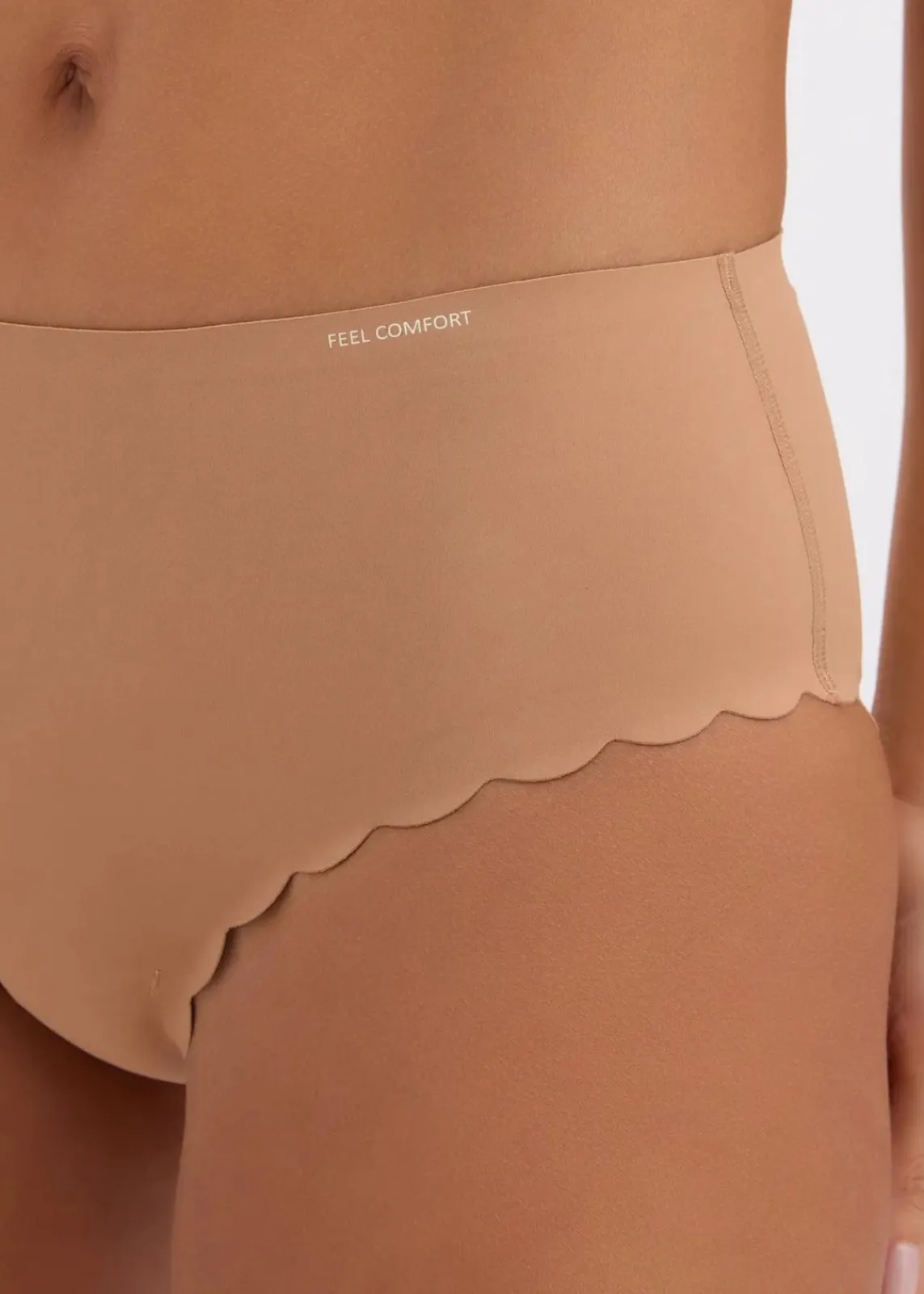 bonprix Wäsche·Höschen|Seamless^Feel Comfort Lasercut Slip (2er Pack) schokosorbet