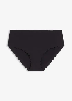 bonprix Höschen|Seamless^Feel Comfort Lasercut Slip (2er Pack) schwarz