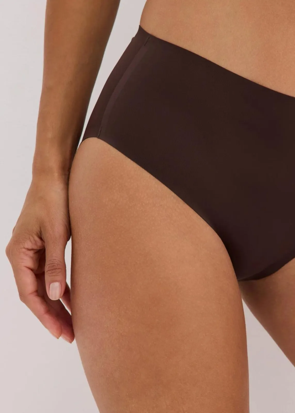 bonprix Höschen|Seamless^Feel Comfort Nahtlose Panty (3er Pack) 2x dunkelbraun + camel