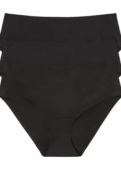 bonprix Wäsche·Höschen|Seamless^Feel Comfort Nahtlose Panty (3er Pack) 3x schwarz