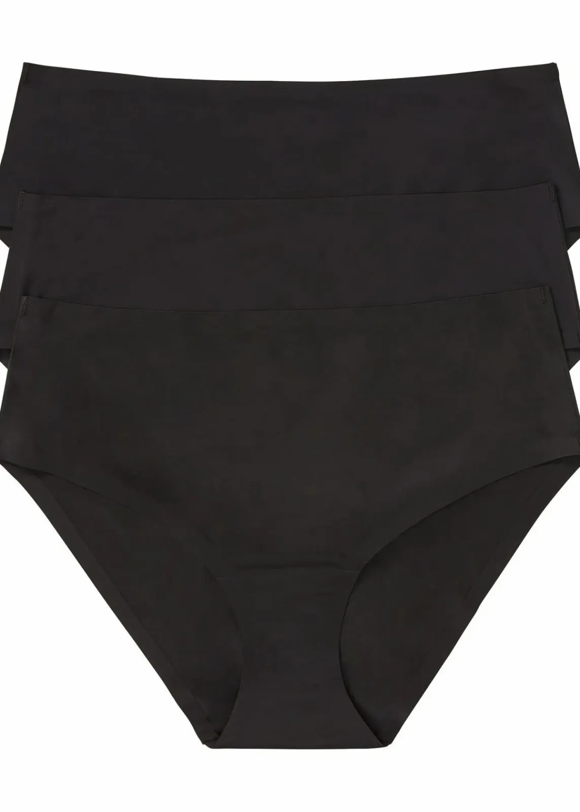 bonprix Wäsche·Höschen|Seamless^Feel Comfort Nahtlose Panty (3er Pack) 3x schwarz