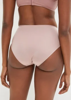 bonprix Höschen|Seamless^Feel Comfort Nahtlose Panty (3er Pack) rosenholz + mattbeige + mittelbraun