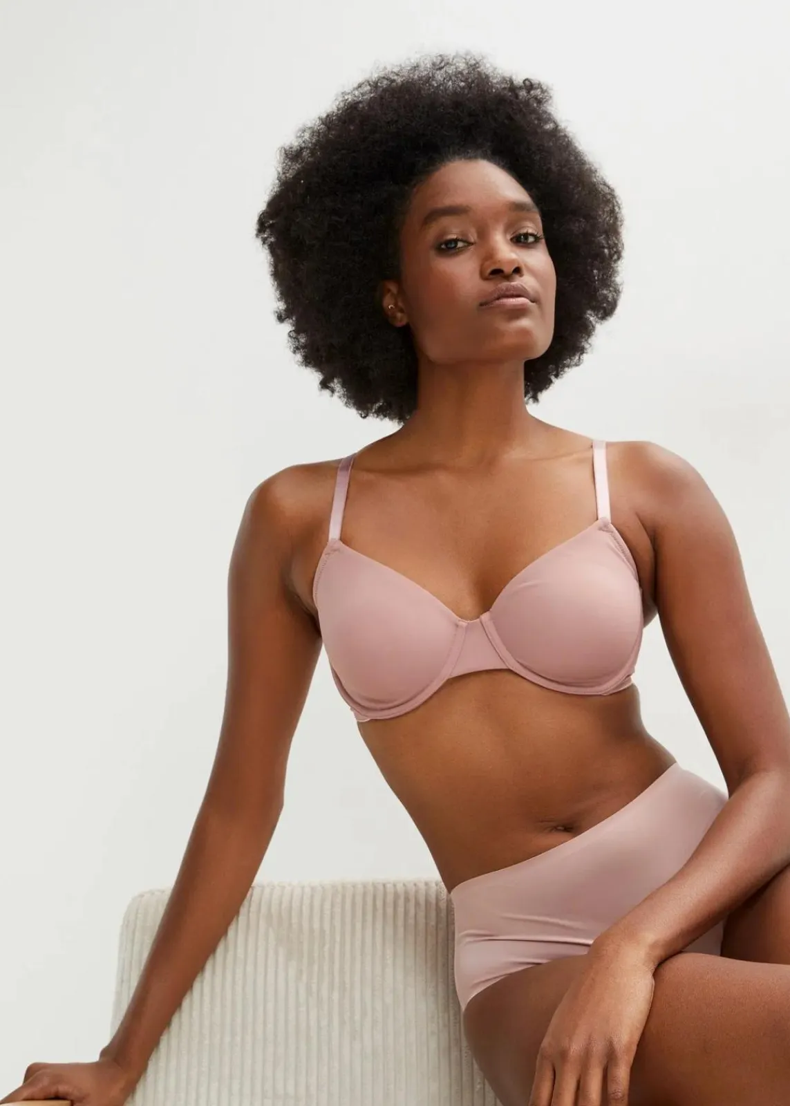 bonprix Höschen|Seamless^Feel Comfort Nahtlose Panty (3er Pack) rosenholz + mattbeige + mittelbraun