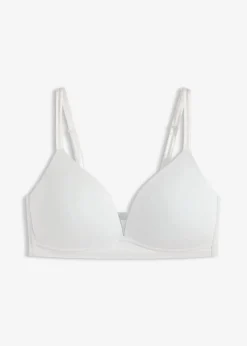 bonprix Bhs|Seamless^Feel Comfort Schalen-BH ohne Bügel ​mit Mesheinsatz cremeblau
