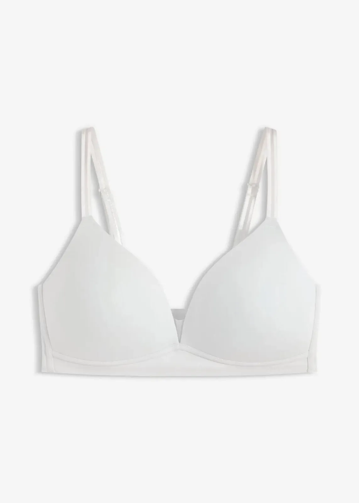 bonprix Bhs|Seamless^Feel Comfort Schalen-BH ohne Bügel mit Mesheinsatz cremeblau