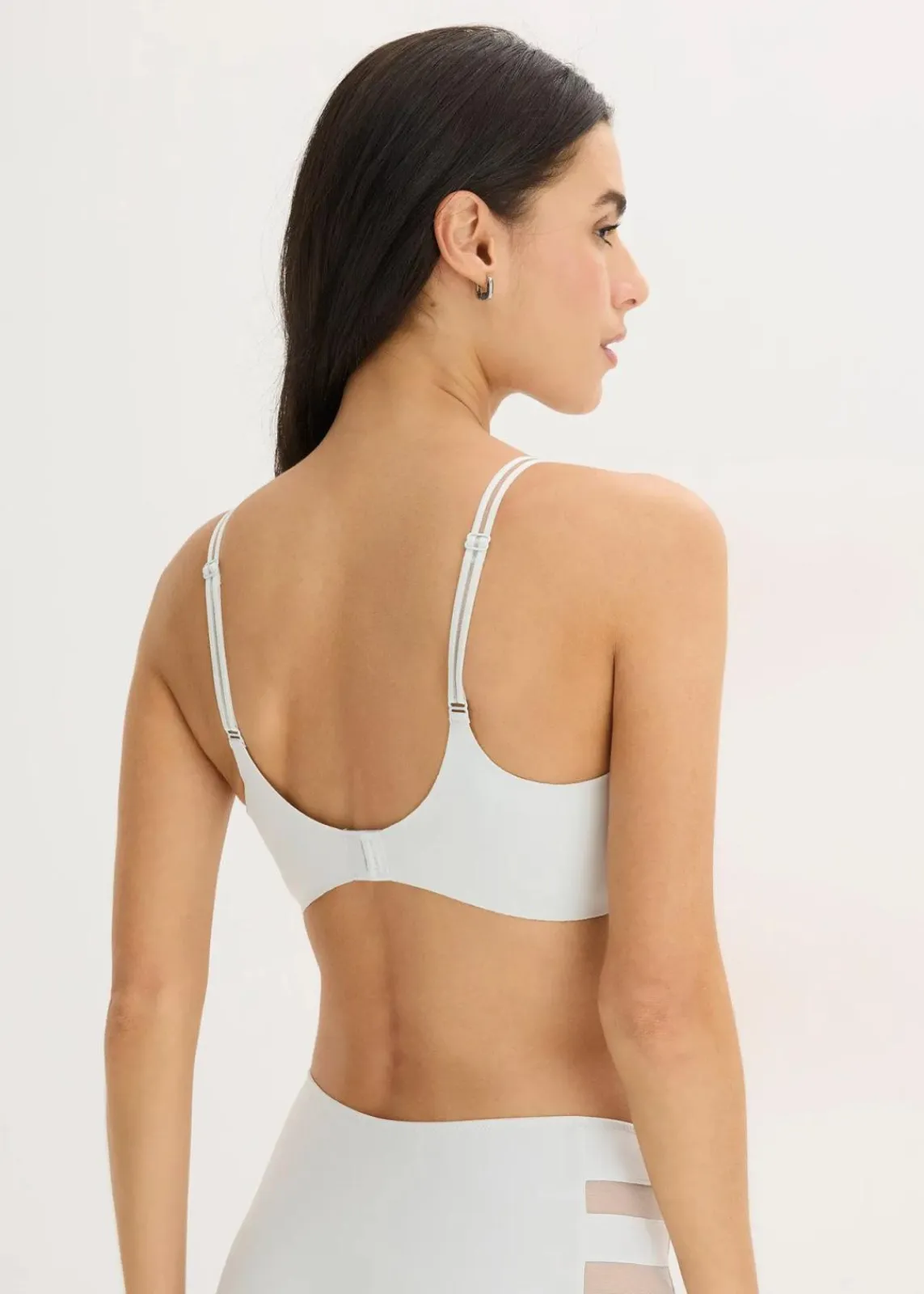 bonprix Bhs|Seamless^Feel Comfort Schalen-BH ohne Bügel mit Mesheinsatz cremeblau