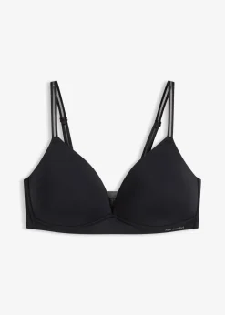 bonprix Bhs|Seamless^Feel Comfort Schalen-BH ohne Bügel ​mit Mesheinsatz schwarz
