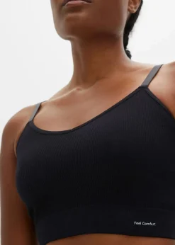 bonprix Nachhaltigere Materialien|Seamless^Feel Comfort Seamless Bustier gerippt schwarz