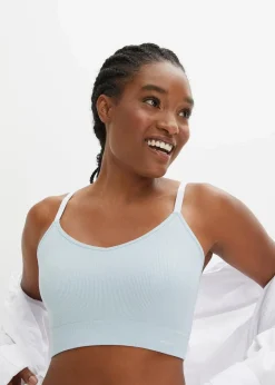 bonprix Nachhaltigere Materialien|Bhs^Feel Comfort Seamless Bustier gerippt puderblau