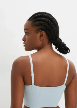 bonprix Nachhaltigere Materialien|Bhs^Feel Comfort Seamless Bustier gerippt puderblau