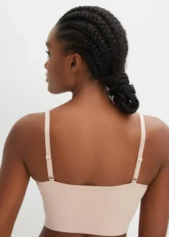 bonprix Nachhaltigere Materialien|Bhs^Feel Comfort Seamless Bustier gerippt mattbeige