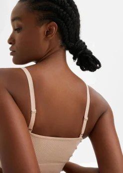 bonprix Nachhaltigere Materialien|Bhs^Feel Comfort Seamless Bustier gerippt mattbeige