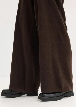 bonprix Hosen|Zweiteiler & Sets^Feinstrickhose dunkelbraun meliert