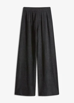 bonprix Bekleidung·Kleider|Zweiteiler & Sets^Feinstrickhose anthrazit meliert