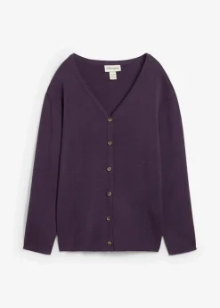 bonprix Bekleidung·Röcke|Bekleidung·Jeans^Feinstrickjacke pflaume